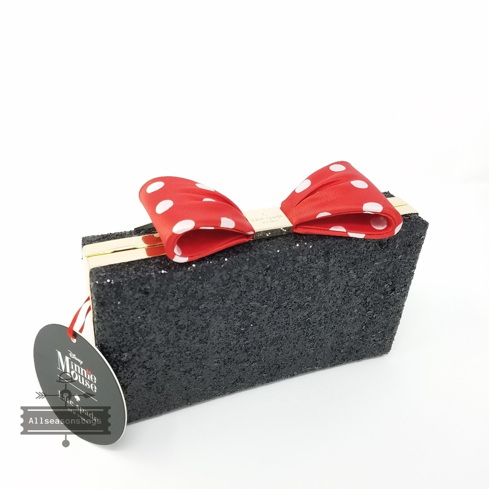 Kate spade minni mouse bow clasp clutch crossbody - Picture 5 of 8